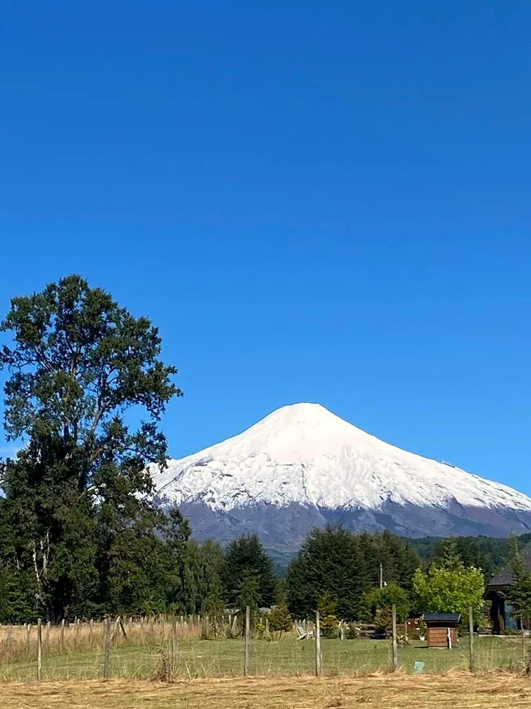Vista al volcán Villarrica desde la parcela
