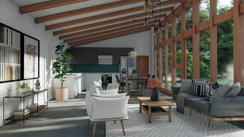 Casa Bosques de Huincacara, Villarrica — renders, fotografía 12